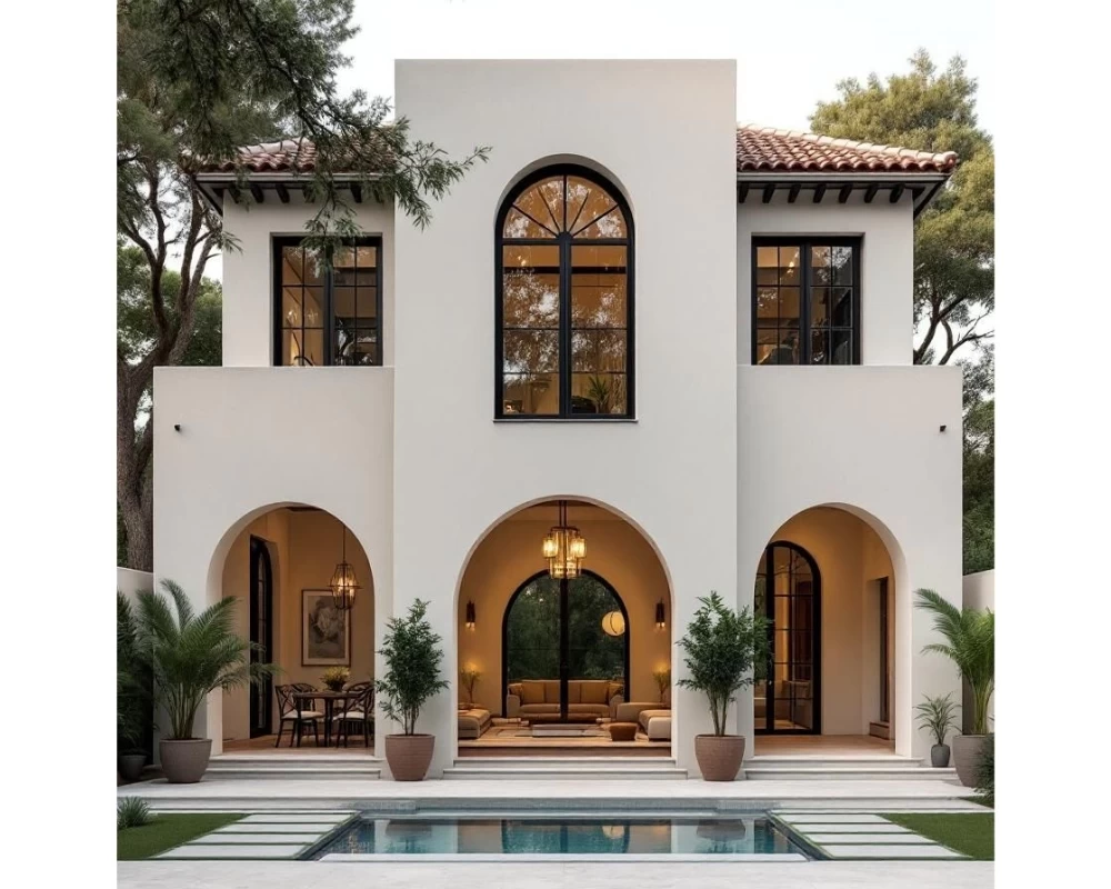 Mẫu nhà phố Địa Trung Hải 2 tầng sang trọng