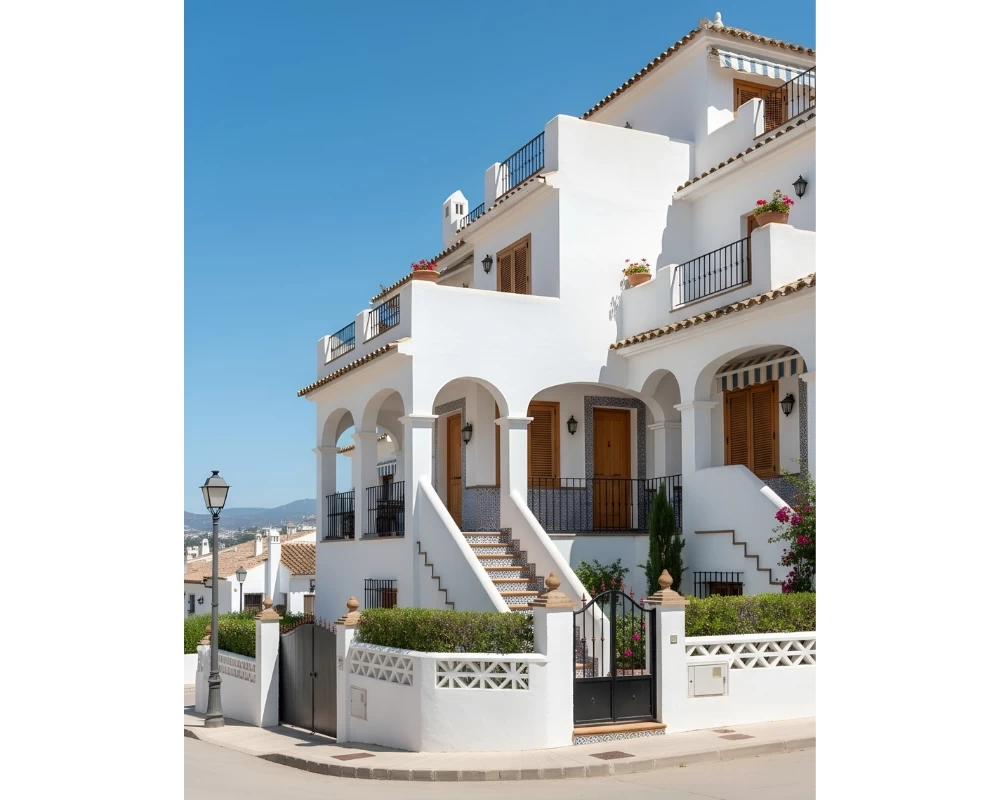 Nhà phố Địa Trung Hải sử dụng tông màu trắng