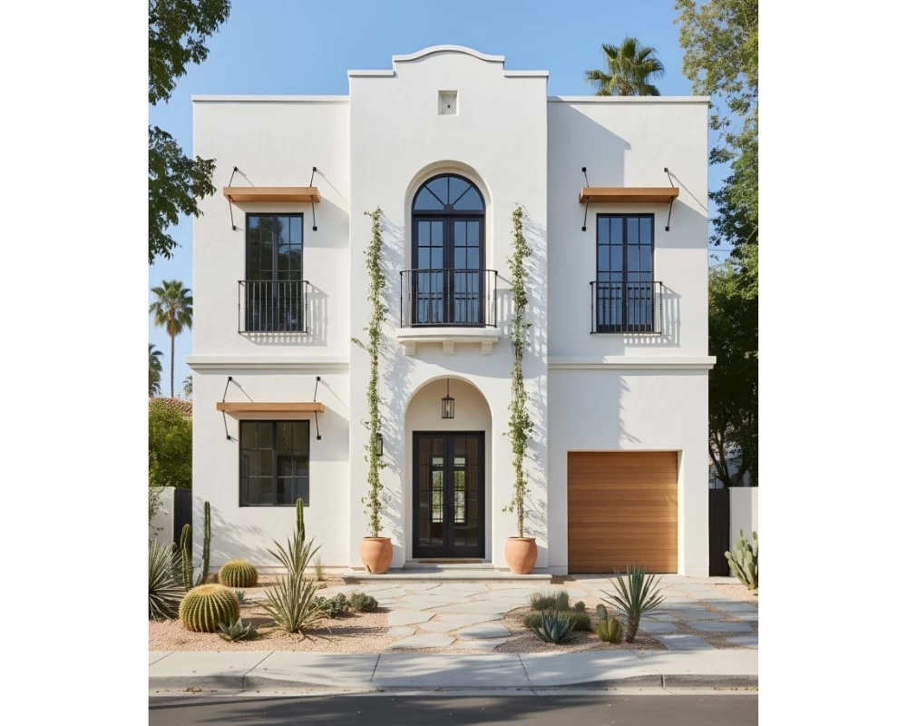 Mẫu nhà phố Địa Trung Hải 2 tầng thanh lịch