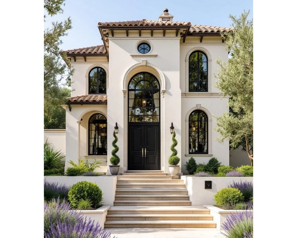 Mẫu nhà phố Địa Trung Hải 2 tầng mang hơi hướng cổ điển