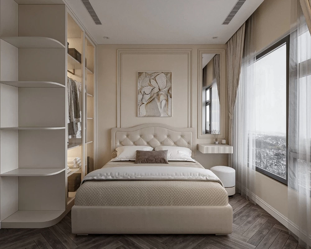 Phòng ngủ của nhà phố phong cách tân cổ điển