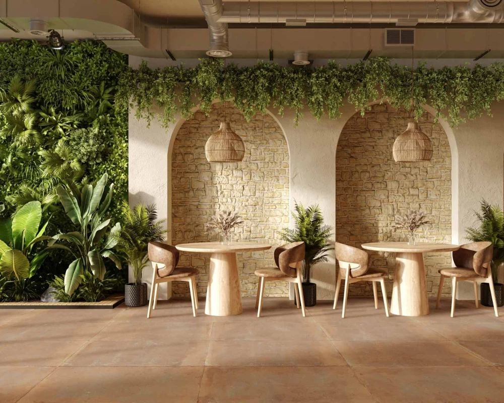 Mẫu thiết kế quán cà phê theo phong cách nội thất Địa Trung Hải