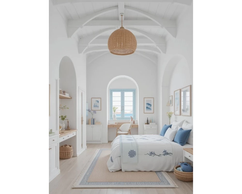 Mẫu thiết kế phòng ngủ theo phong cách nội thất Địa Trung Hải