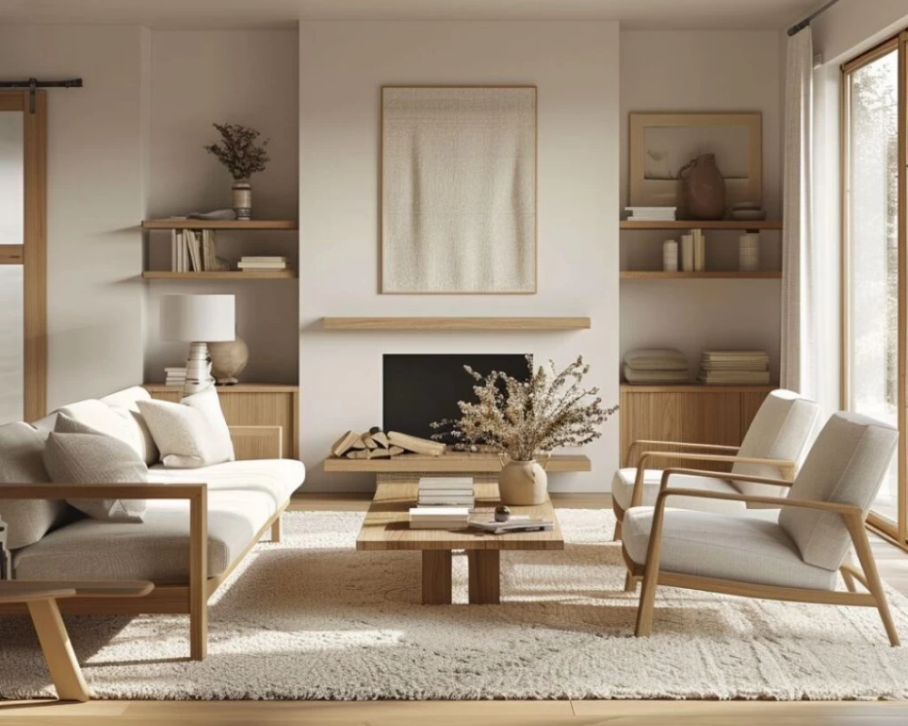 Mẫu phòng khách được thiết kế nội thất theo phong cách Bắc Âu