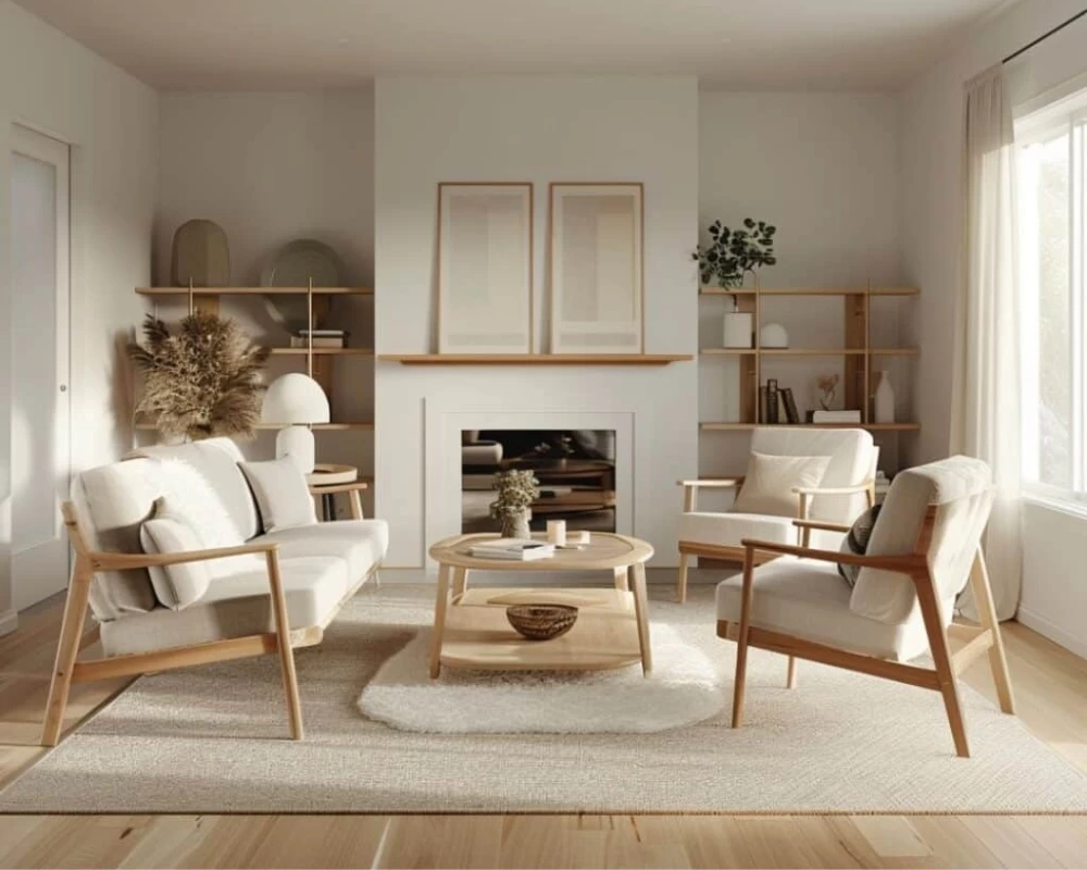 Mẫu phòng khách phong cách Scandinavian hiện đại