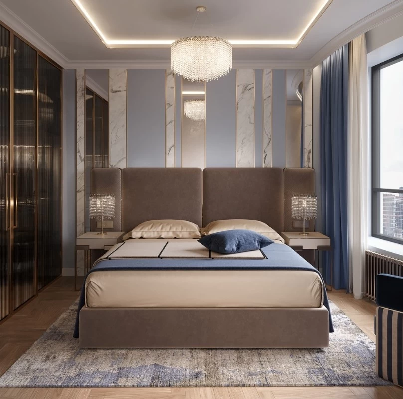 Mẫu thiết kế phòng ngủ thanh lịch theo phong cách tân cổ điển