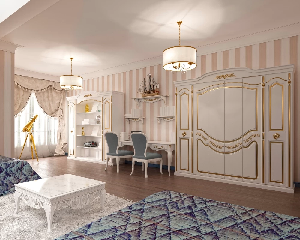 Mẫu thiết kế phòng ngủ ấm cúng theo phong cách tân cổ điển