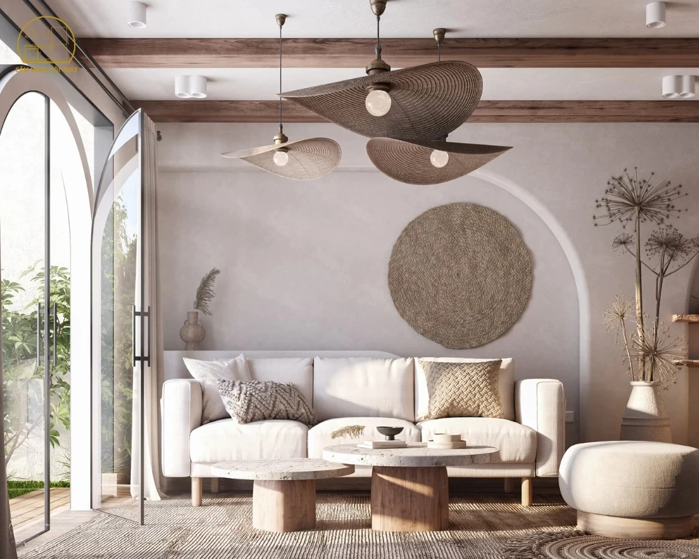 Căn phòng tràn ngập ánh sáng tự nhiên