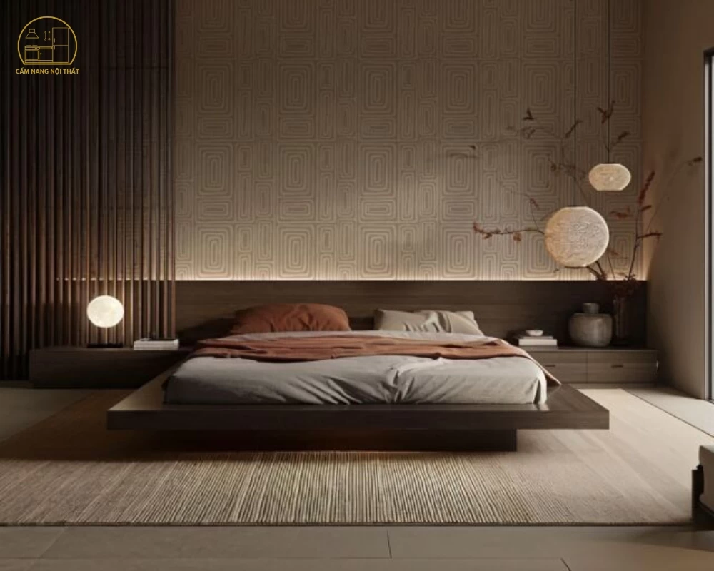 Phòng ngủ Wabi Sabi tối giản