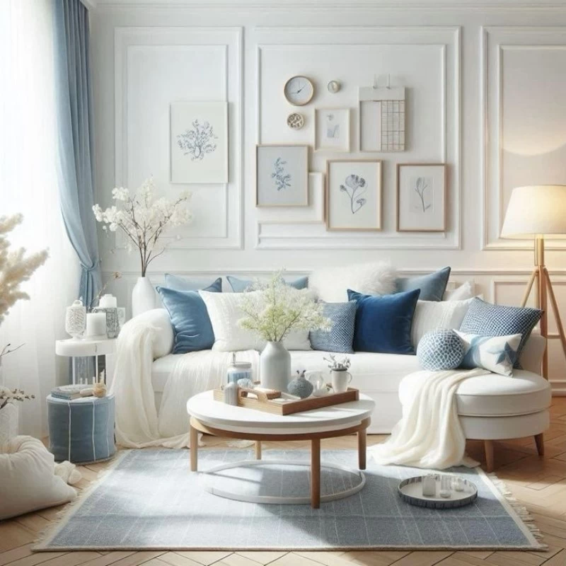 Mẫu thiết kế phòng khách nhà phố đẹp theo phong cách Scandinavian thanh lịch