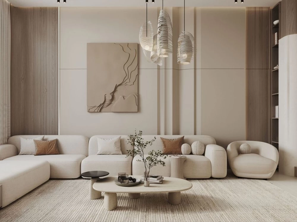 Mẫu phòng khách nhà phố đẹp theo phong cách Minimalism thanh lịch