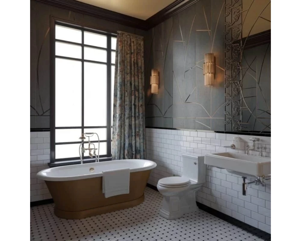 Không gian phòng tắm mang phong cách Art Deco thanh lịch