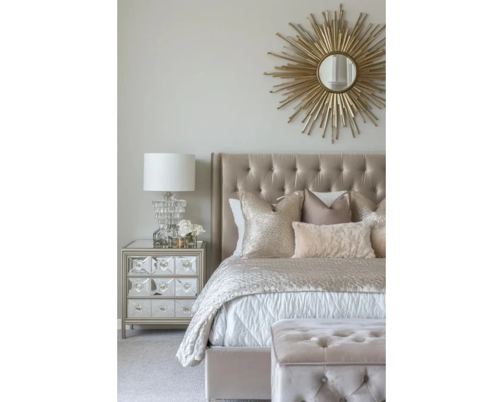 Không gian phòng ngủ mang nét Art Deco thanh lịch