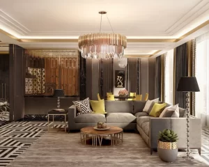 Phòng khách phong cách Art Deco