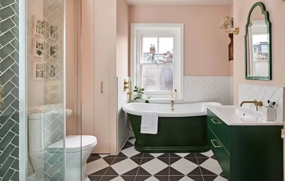 Phòng tắm theo phong cách Retro mẫu 1