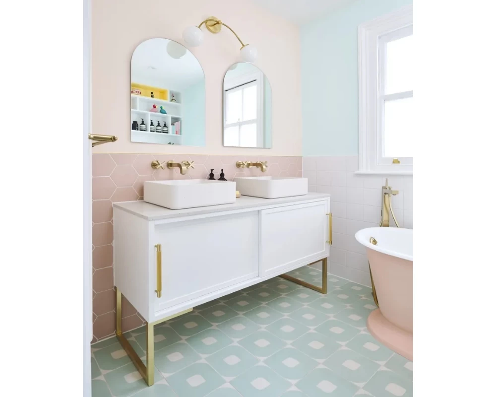 Phòng tắm theo phong cách Retro mẫu 3