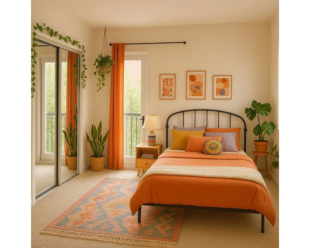 Phòng ngủ theo phong cách Retro mẫu 2