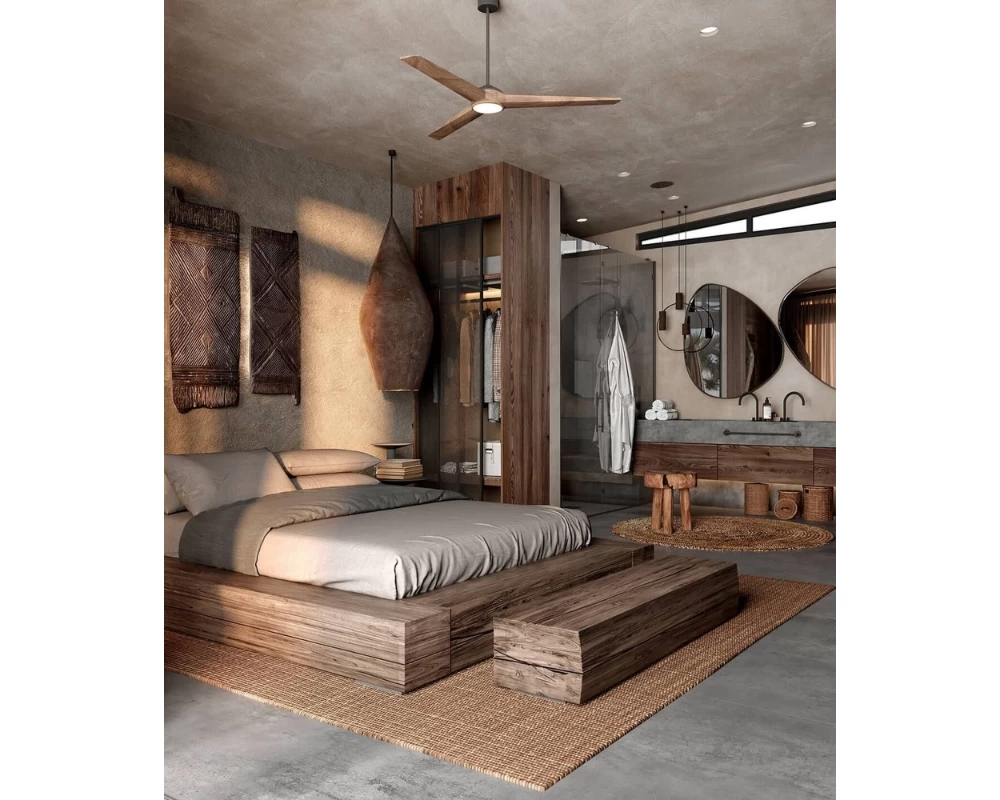 Mẫu phòng ngủ Rustic yên bình, ấm áp