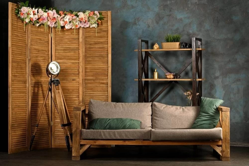 Đệm lót, gối tựa được bọc vải tự nhiên