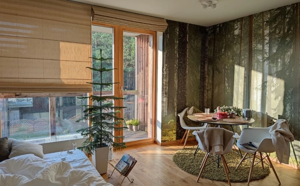 Căn phòng theo phong cách Rustic toát lên vẻ yên bình, ấm áp