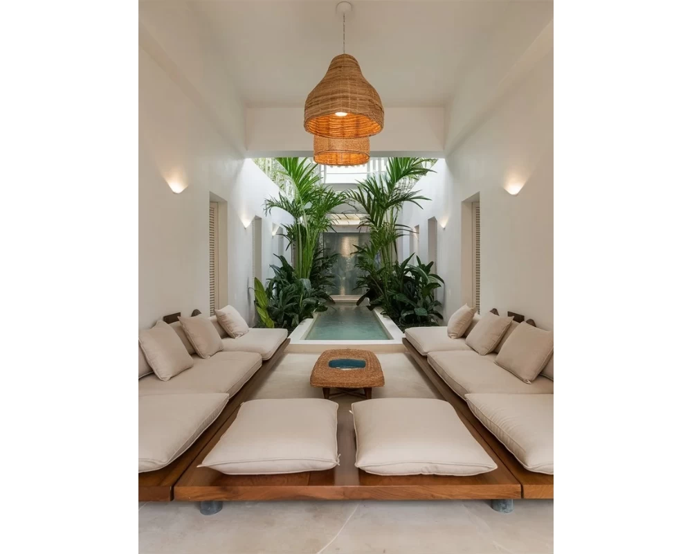 Mẫu phòng khách phong cách Tropical đậm chất resort nghỉ dưỡng