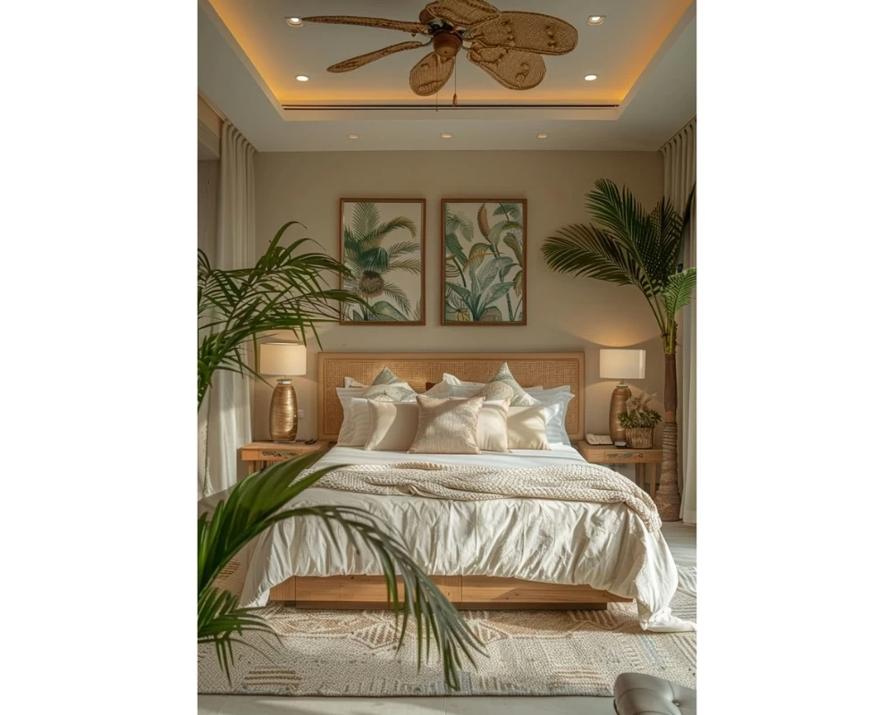 Mẫu phòng ngủ kiểu Tropical thư giãn