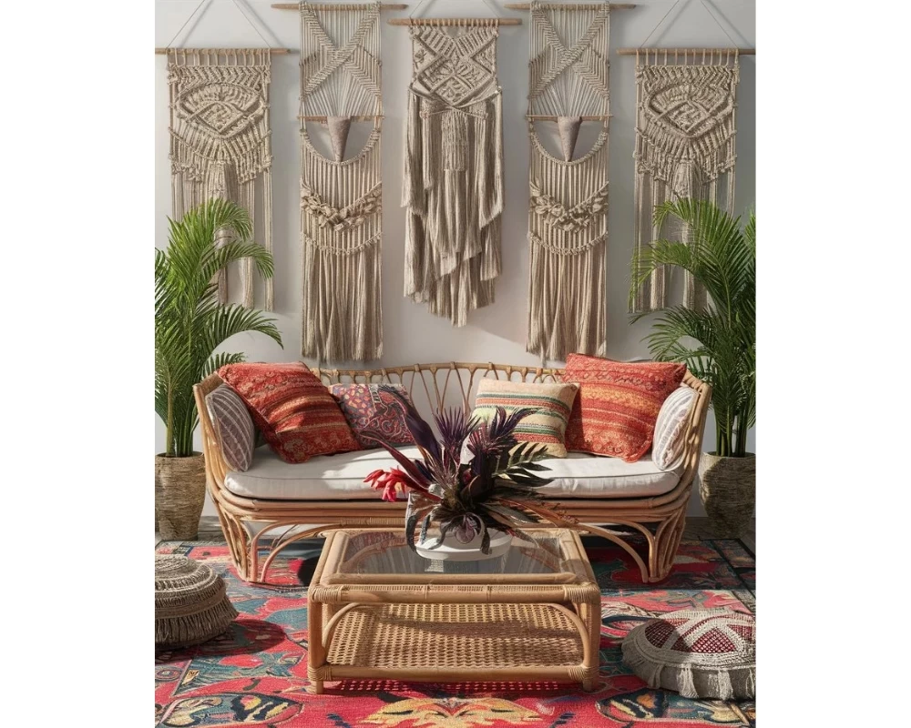 Căn phòng sử dụng một vài phụ kiện trang trí có gam màu ấm