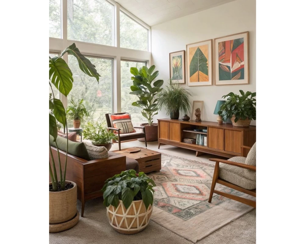 Cây xanh là yếu tố không thể thiếu trong phong cách nội thất Tropical