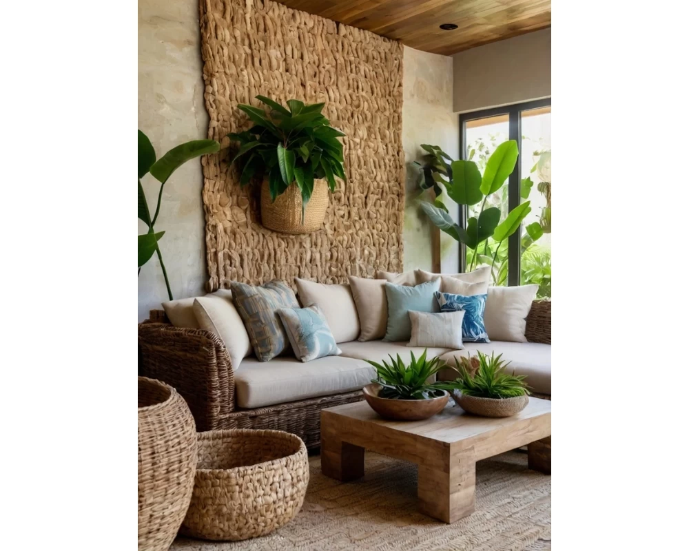 Phong cách Tropical ưu tiên sử dụng các món đồ nội thất có chất liệu tự nhiên