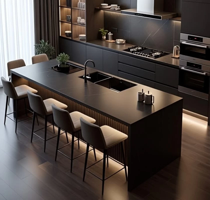 Mẫu đảo bếp có thể làm quầy bar