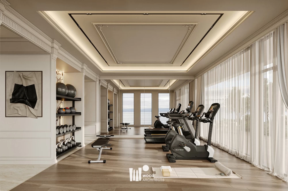 Khu vực phòng tập gym bên trong căn hộ Penthouse