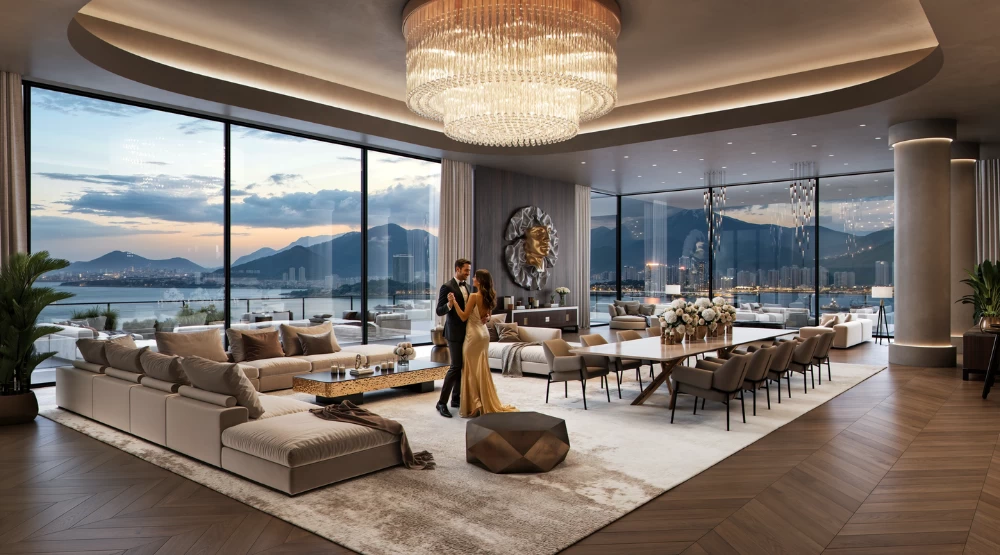Căn hộ Penthouse có tầm nhìn panorama tuyệt đẹp