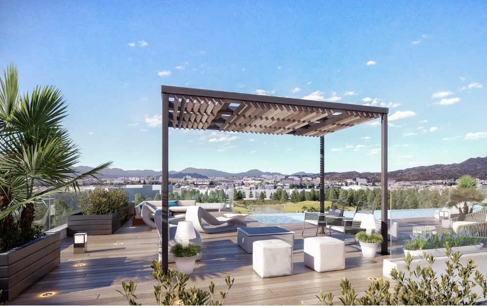 Penthouse có không gian sân vườn rộng rãi