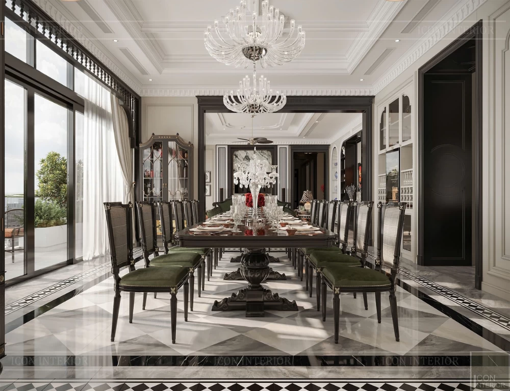 Không gian phòng ăn Penthouse sang trọng, tinh tế