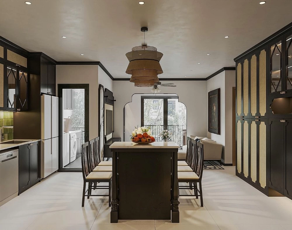 Chung cư phong cách Indochine chủ yếu sử dụng vật liệu tự nhiên như gỗ, tre, mây