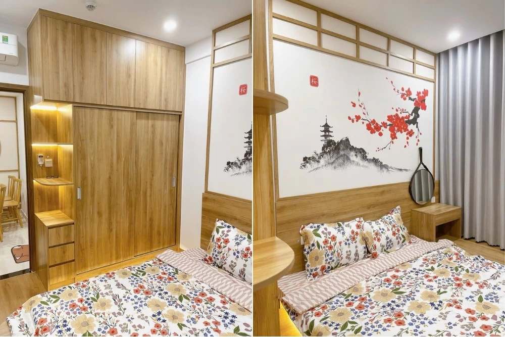 Mẫu thiết kế phòng ngủ cho căn hộ chung cư phong cách Nhật Bản thiền định
