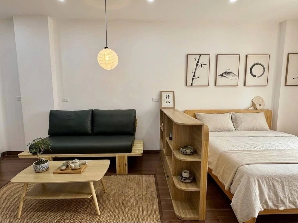 Mẫu thiết kế phòng ngủ 1 cho căn hộ kiểu Nhật