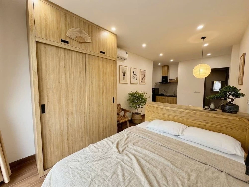 Mẫu thiết kế phòng ngủ 2 cho căn hộ kiểu Nhật