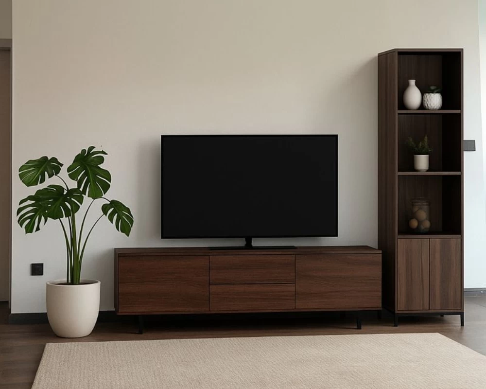 Kệ tivi chung cư phong cách tối giản, cao cấp