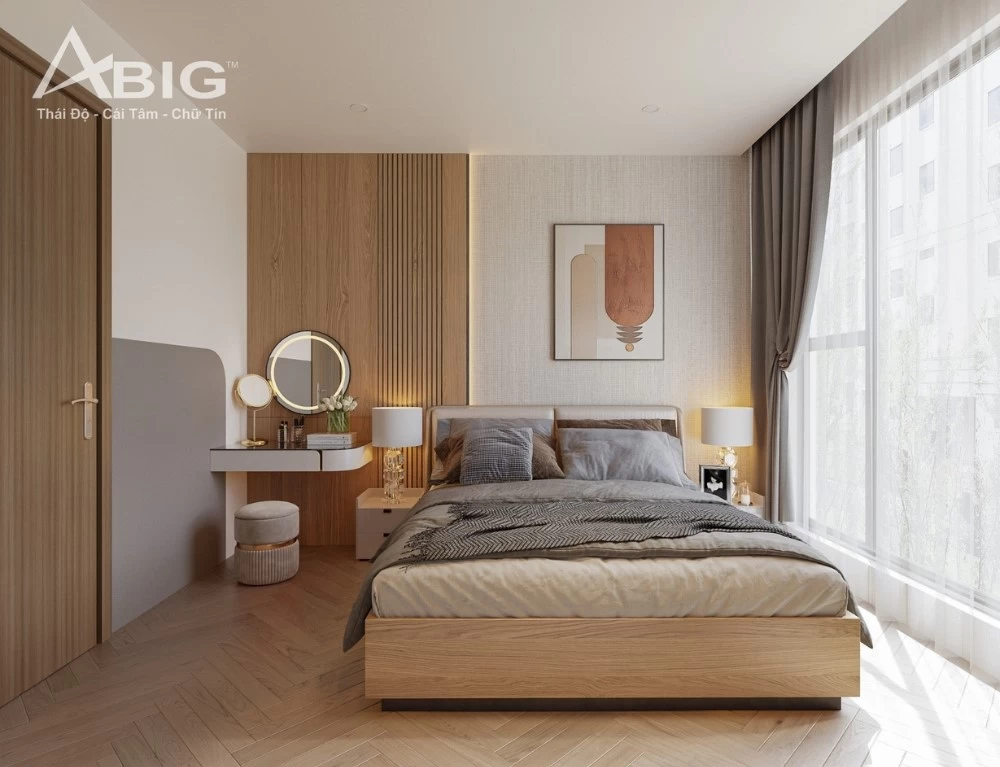 Mẫu phòng ngủ master thanh lịch, hiện đại do đơn vị ABIG Interior thiết kế