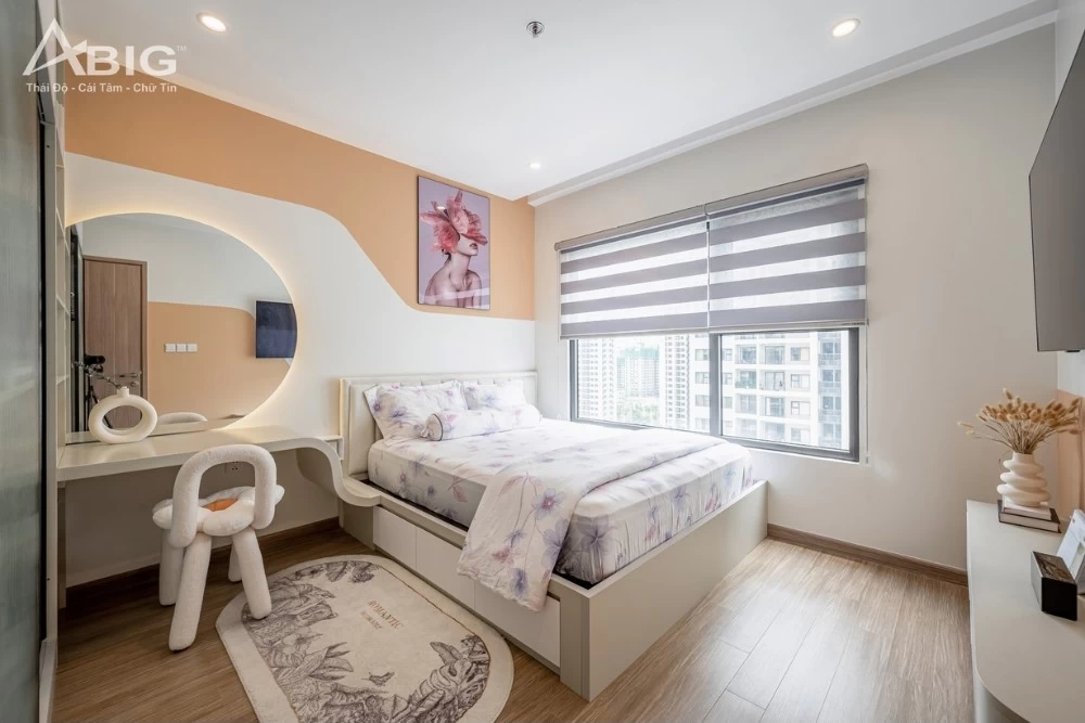 Mẫu phòng ngủ master đẹp, tươi sáng do đơn vị ABIG Interior thiết kế