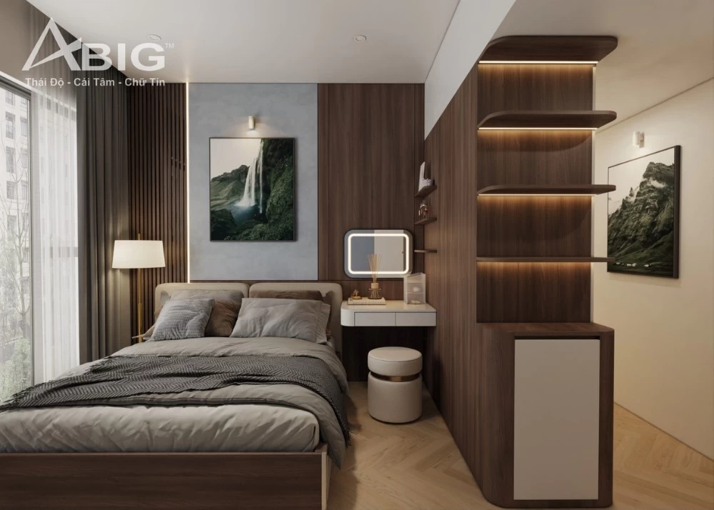 Mẫu phòng ngủ master tiện nghi, hiện đại do đơn vị ABIG Interior thiết kế