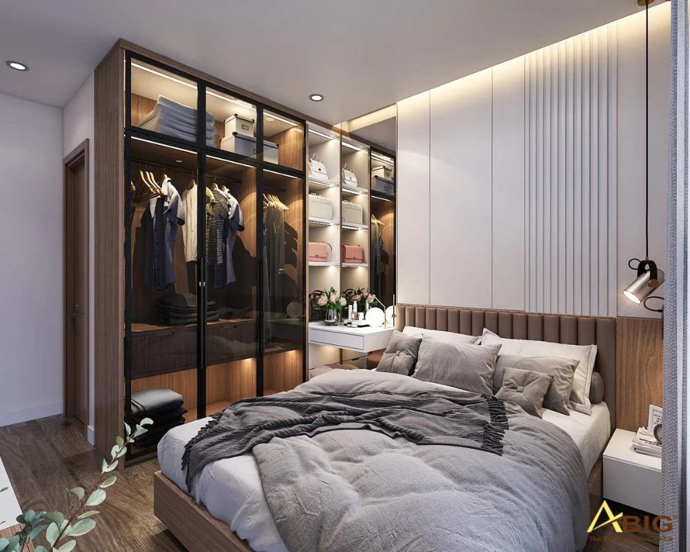Mẫu phòng ngủ master hiện đại, tiện nghi do đơn vị ABIG Interior thiết kế