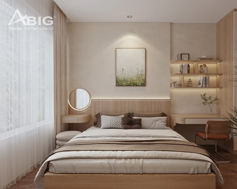 Mẫu thiết kế phòng ngủ master cho căn hộ chung cư Sunshine Riverside hiện đại