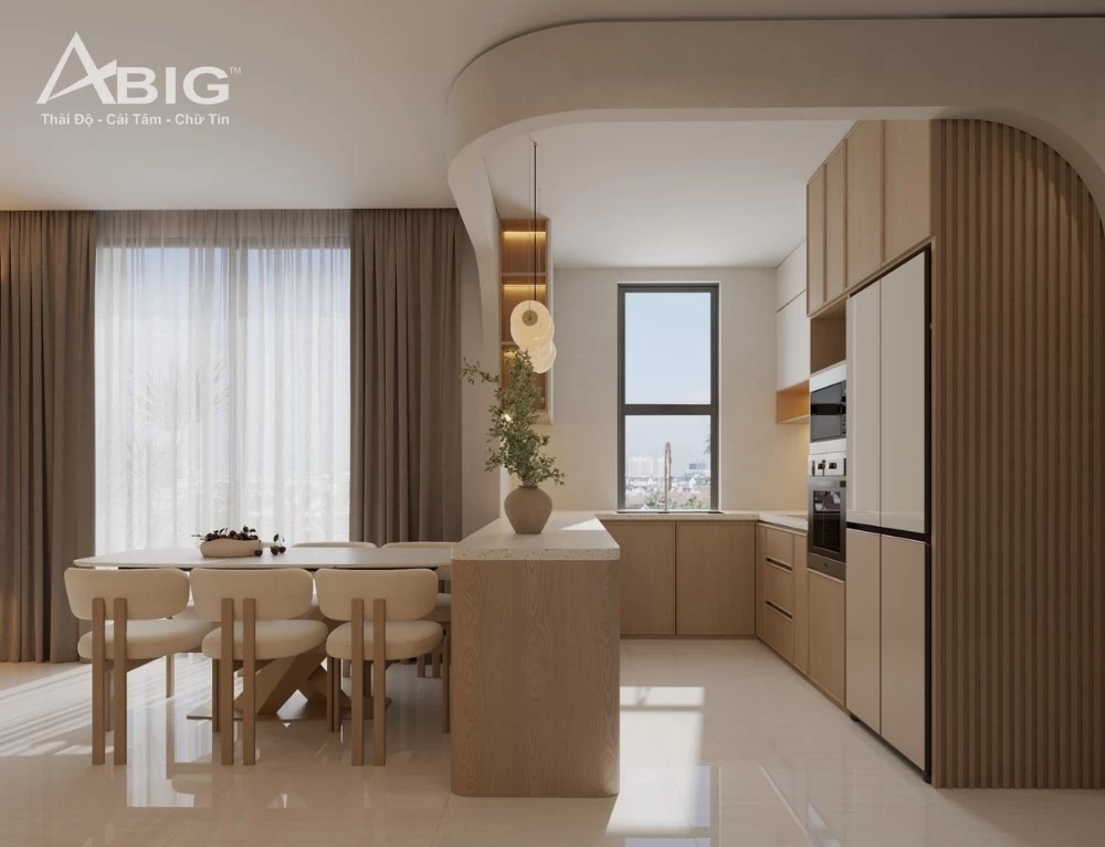 Mẫu thiết kế nội thất chung cư hiện đại cho căn hộ chung cư Vinhomes rộng 100m2
