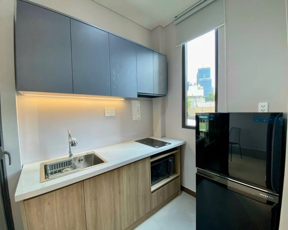 Mẫu thiết kế phòng bếp chung cư phong cách Scandinavian diện tích nhỏ