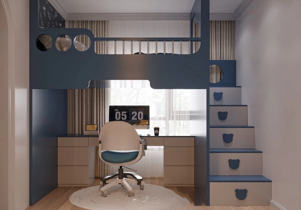 Mẫu thiết kế phòng ngủ 3 cho căn hộ chung cư tân cổ điển rộng 188m2