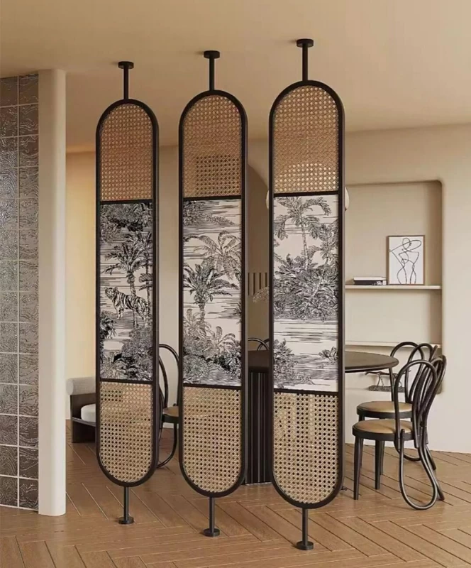 Mẫu vách ngăn phòng khách và bếp độc đáo bằng khung sắt