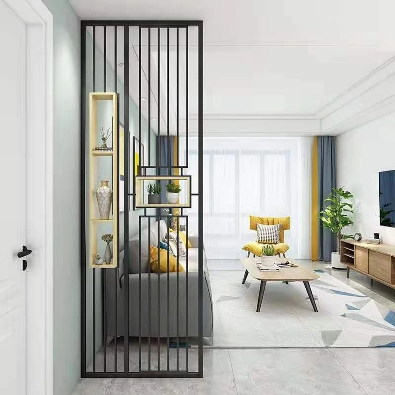 Vách ngăn phòng khách và bếp làm bằng sắt