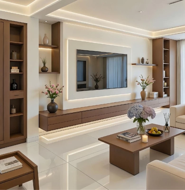 Mẫu vách tivi hiện đại, thanh lịch